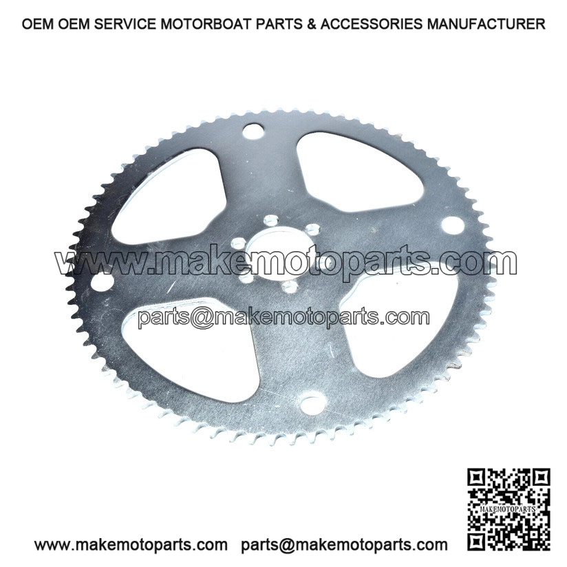 #35 3/8" Pitch 75T 6 holes Sprocket Chain Wheel Drive for Scooter Go-Kart eBike