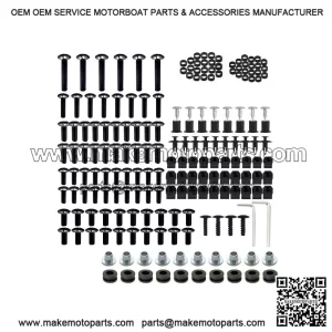 Complete Fairing Bolt Kit ?C Black ?C for Yamaha YZF R6 2008?C2016 ?C Bodywork Screws