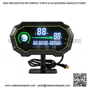 New Golf Cart GPS Speedometer, Black Battery Meter Voltage