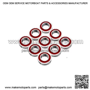 Flanged Ball Bearings 3/4" ID x 1-3/8" OD 10-Pack for Lawn Mower Cart Wheel Parts