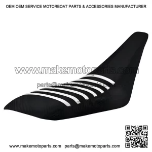 Gripper Seat Cover??Yamaha YFZ 450??2004 - 2013??all BLACK/ WHITE ribs LOGO #200