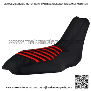 Seat Cover ALL BLACK w/ RED RIBS #255A??2006-2008 Polaris Outlaw 450 500 525